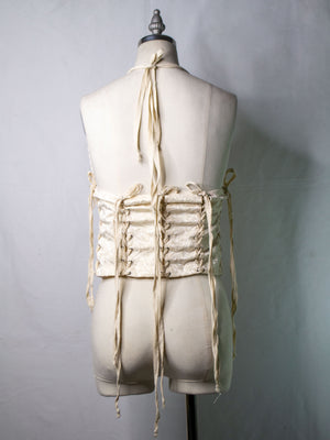 Universal Fit White Brocade Vest (Women's OSFA)