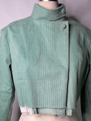 Copper Green Cropped Fencing Jacket (Women's US Small)