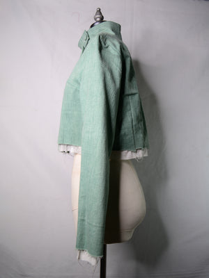 Copper Green Cropped Fencing Jacket (Women's US Small)