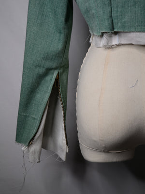Copper Green Cropped Fencing Jacket (Women's US Small)