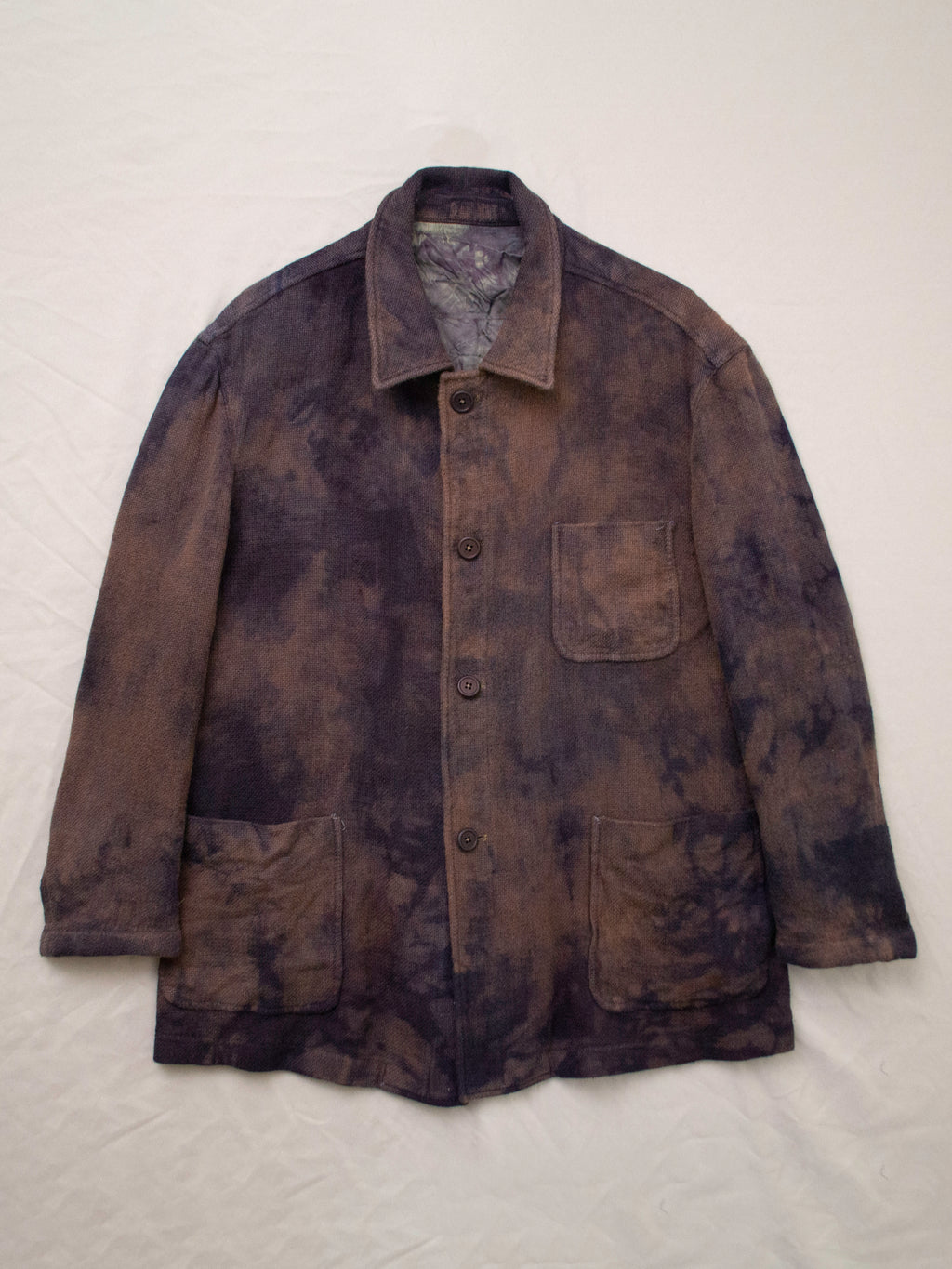 Over-Dyed 1970s Oversized Linen Field Jacket (Unisex US M/L)