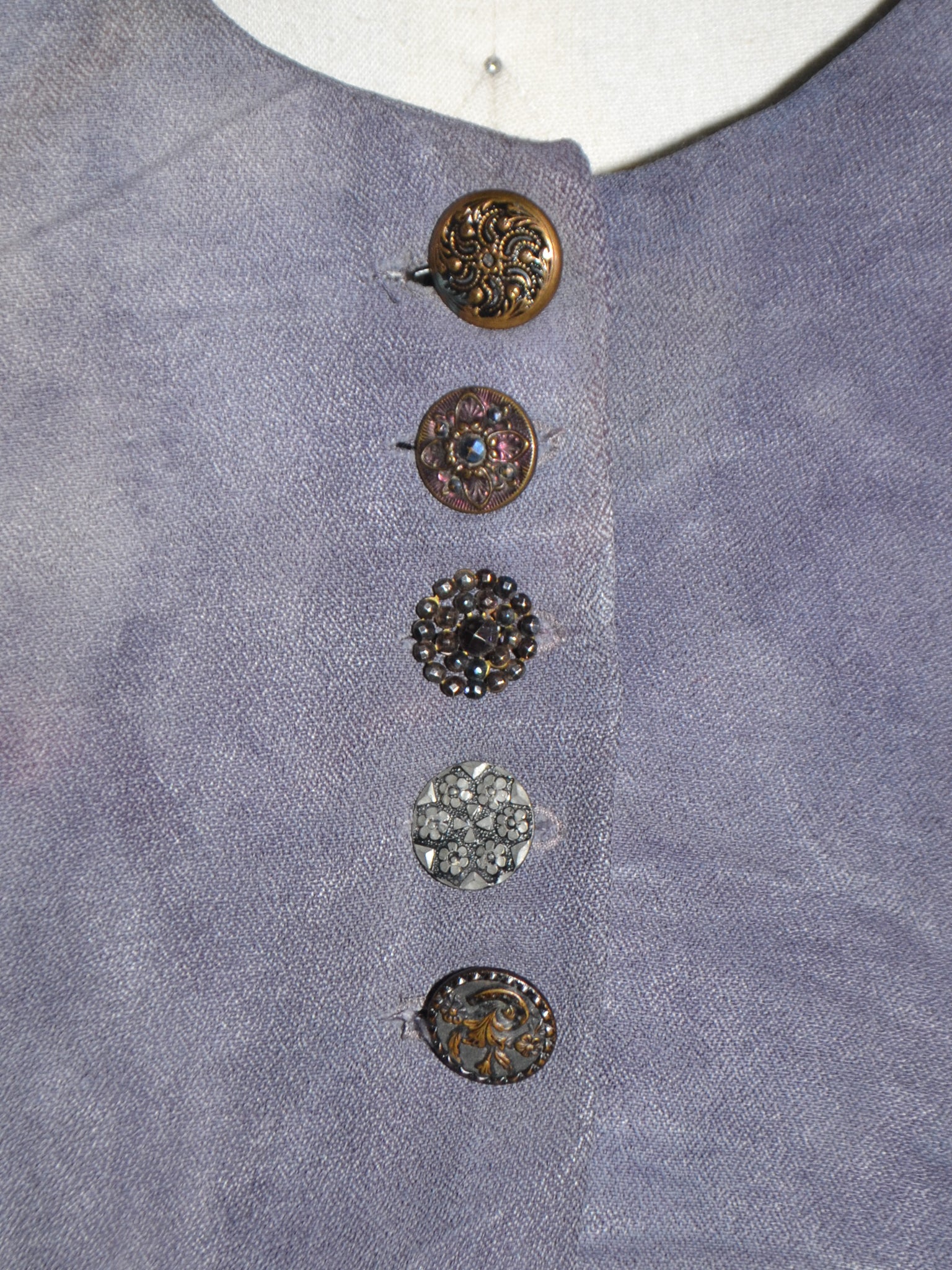 Reworked Deep Lilac Patchwork Vest (F's US Sml-Medium)