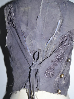 Reworked Deep Lilac Patchwork Vest (F's US Sml-Medium)