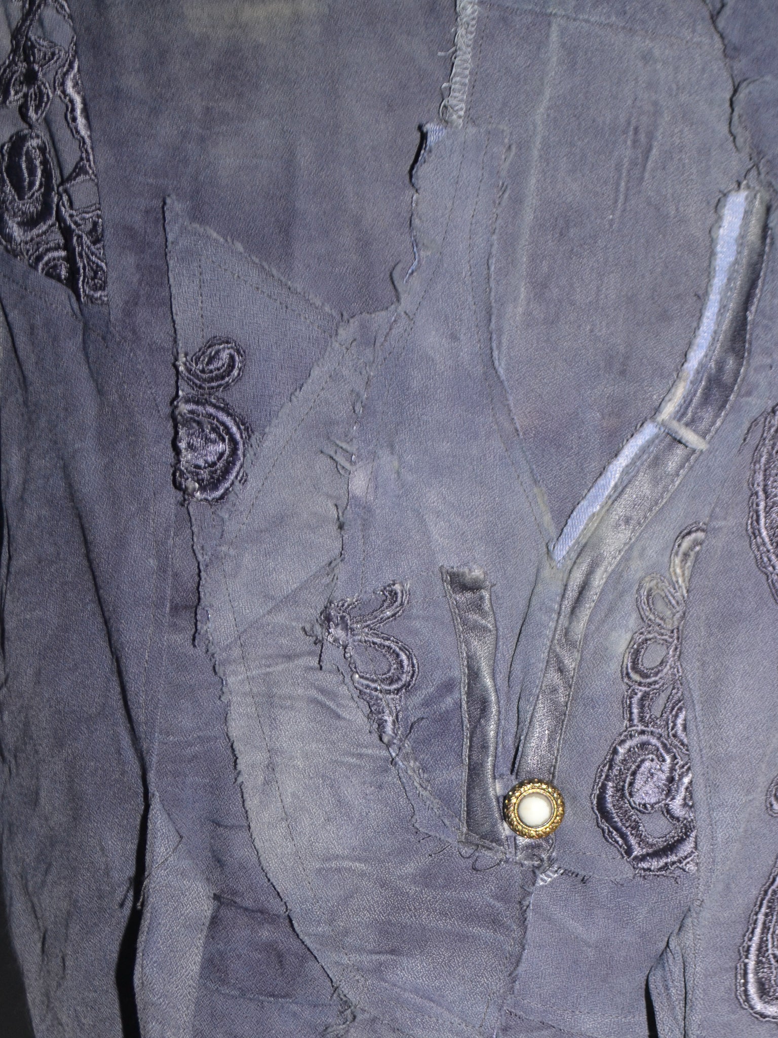 Reworked Deep Lilac Patchwork Vest (F's US Sml-Medium)
