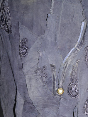 Reworked Deep Lilac Patchwork Vest (F's US Sml-Medium)