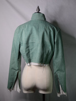 Copper Green Cropped Fencing Jacket (Women's US Small)