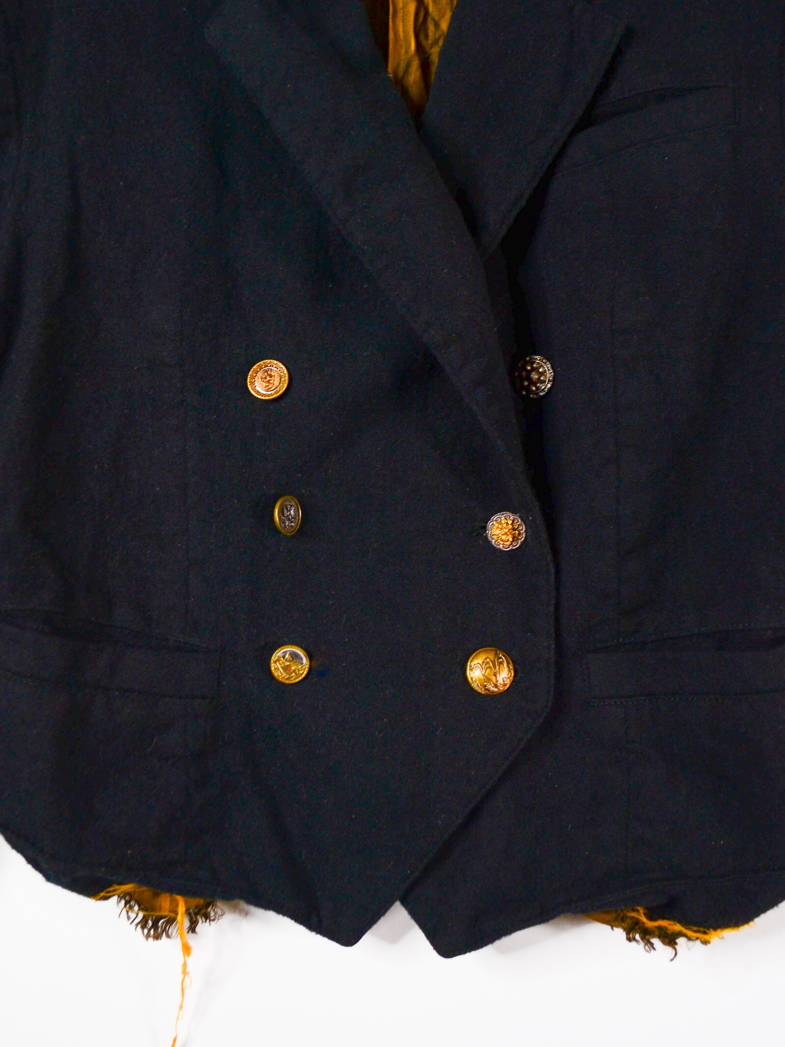 1940s Repaired Boiled Wool Double Breasted Blazer (F's US Med)