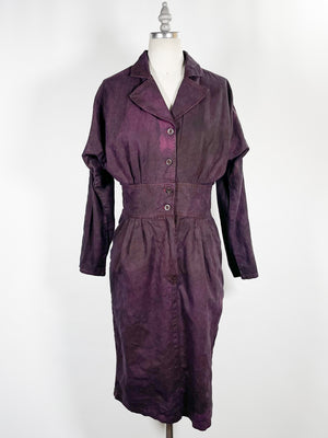 Overdyed 1970s Long Sleeve Dress (F's US SML)