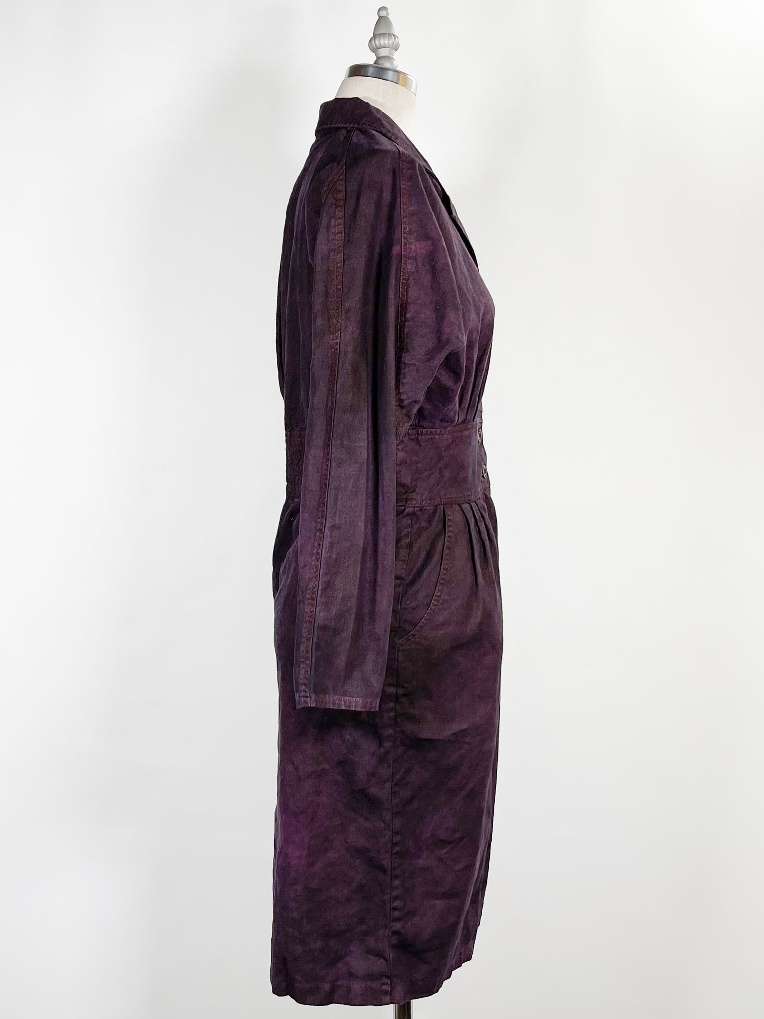 Overdyed 1970s Long Sleeve Dress (F's US SML)