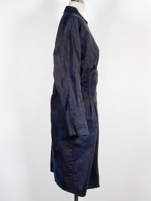 Overdyed 1970s Zipper Front Dress (F's US SML)