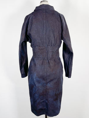 Overdyed 1970s Zipper Front Dress (F's US SML)