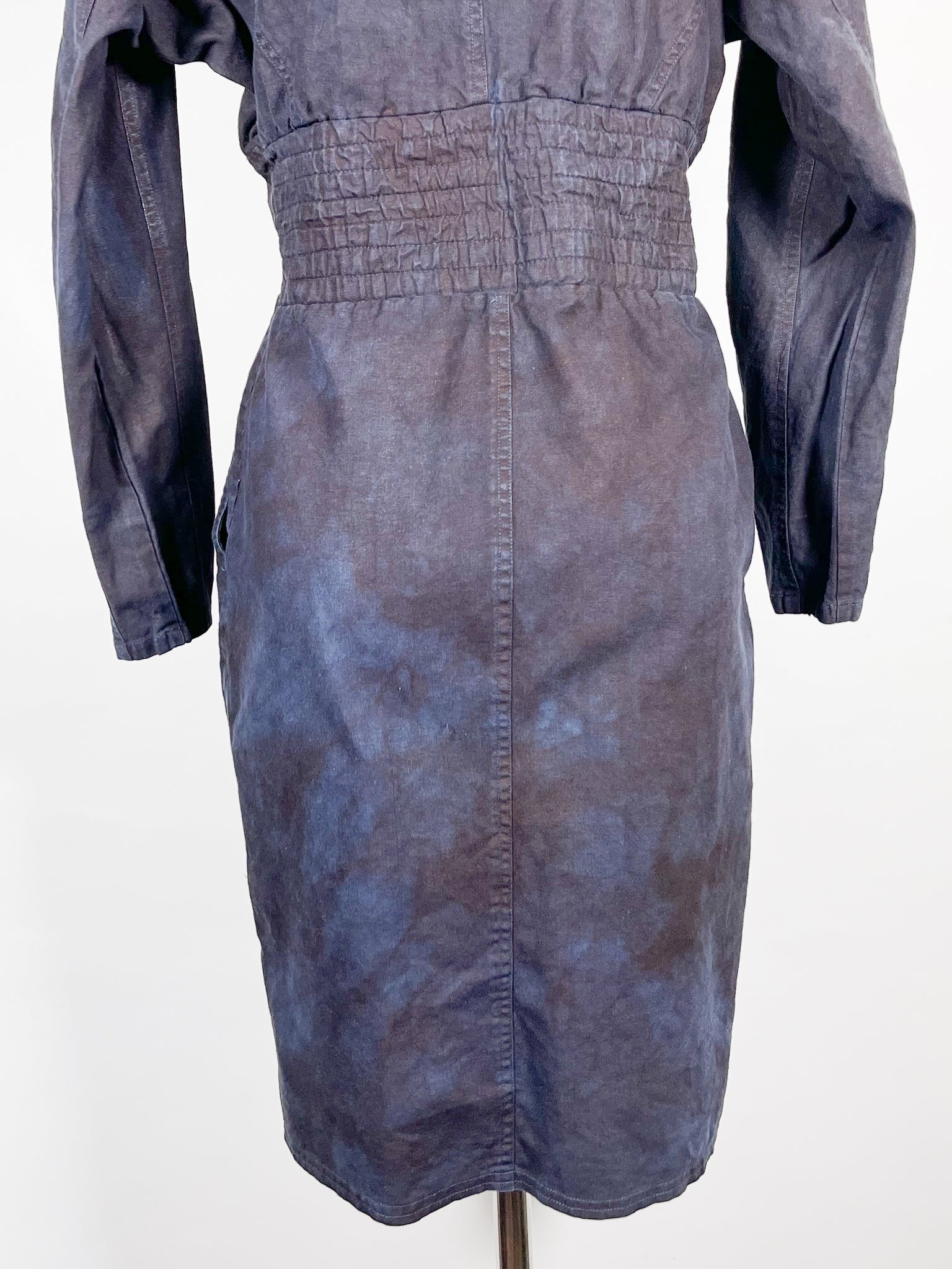 Overdyed 1970s Zipper Front Dress (F's US SML)