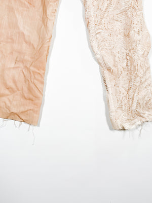 Avocado Object Dyed Lace And Linen Pants (F's US Small)