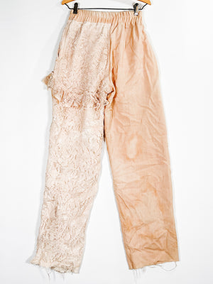 Avocado Object Dyed Lace And Linen Pants (F's US Small)