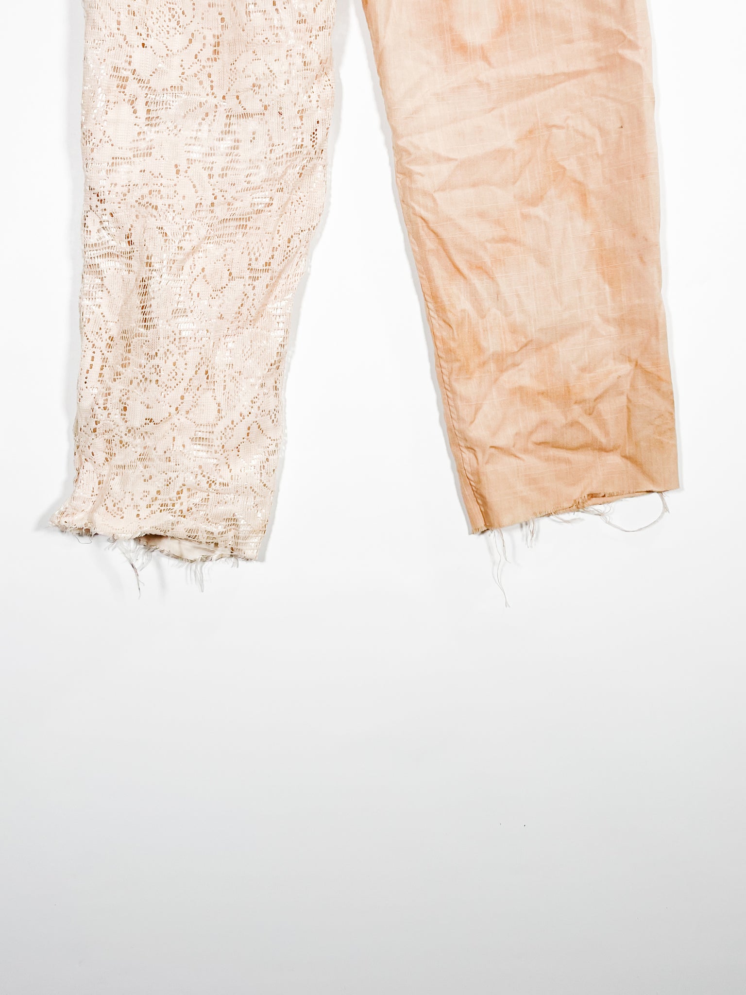 Avocado Object Dyed Lace And Linen Pants (F's US Small)