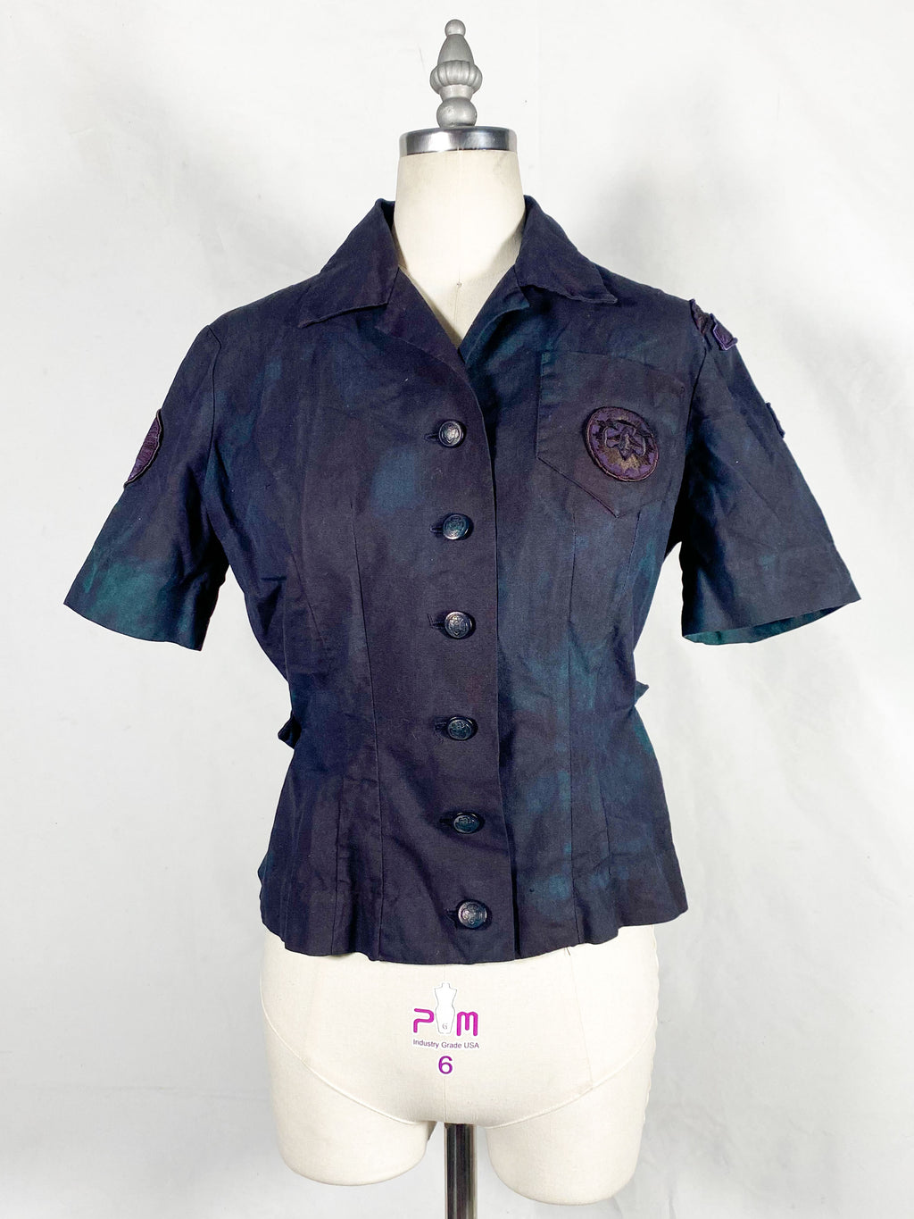 Organic Overdyed 1950s Girl Scout Button Up Uniform (Women's US Small)