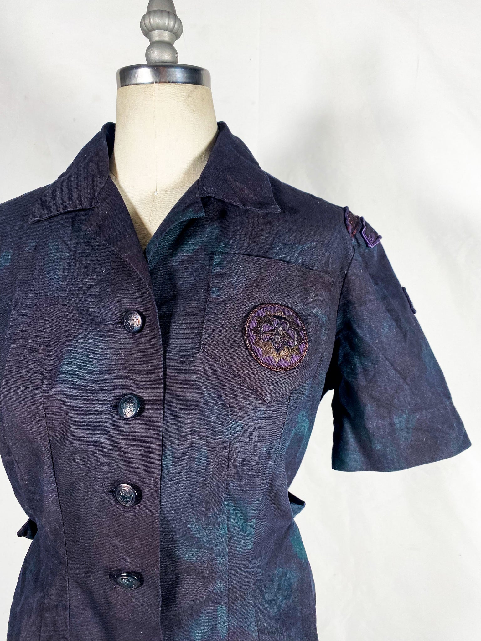 Organic Overdyed 1950s Girl Scout Button Up Uniform (Women's US Small)