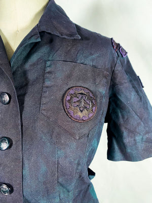 Organic Overdyed 1950s Girl Scout Button Up Uniform (Women's US Small)