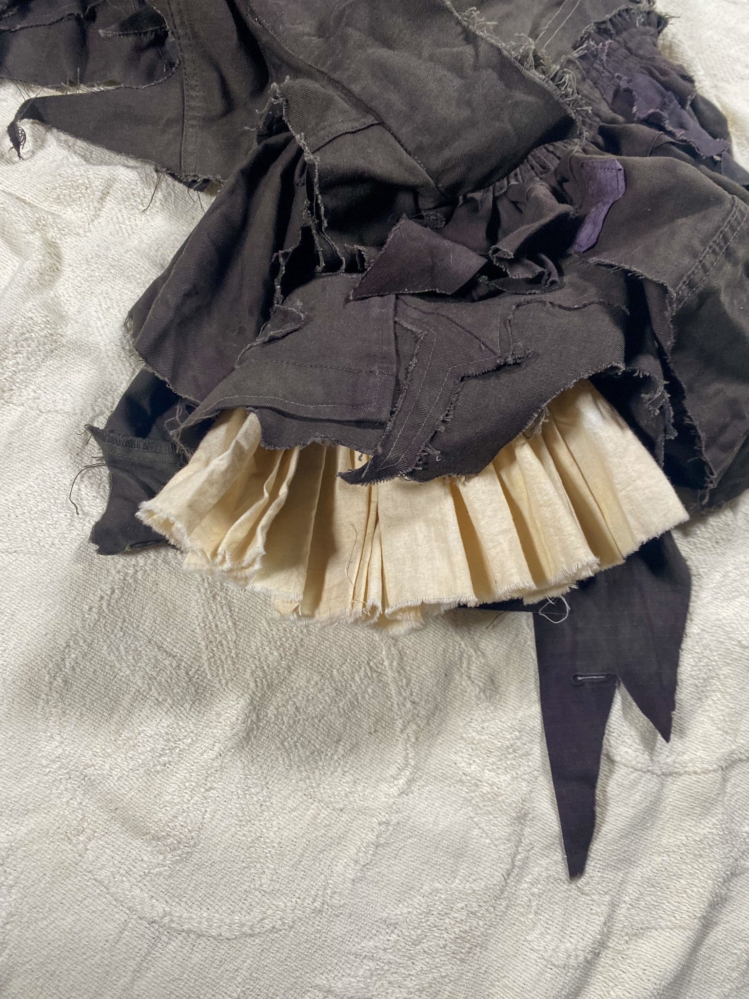 Overdyed Patchwork Cropped Bell Sleeve Jacket (Women's US Medium)
