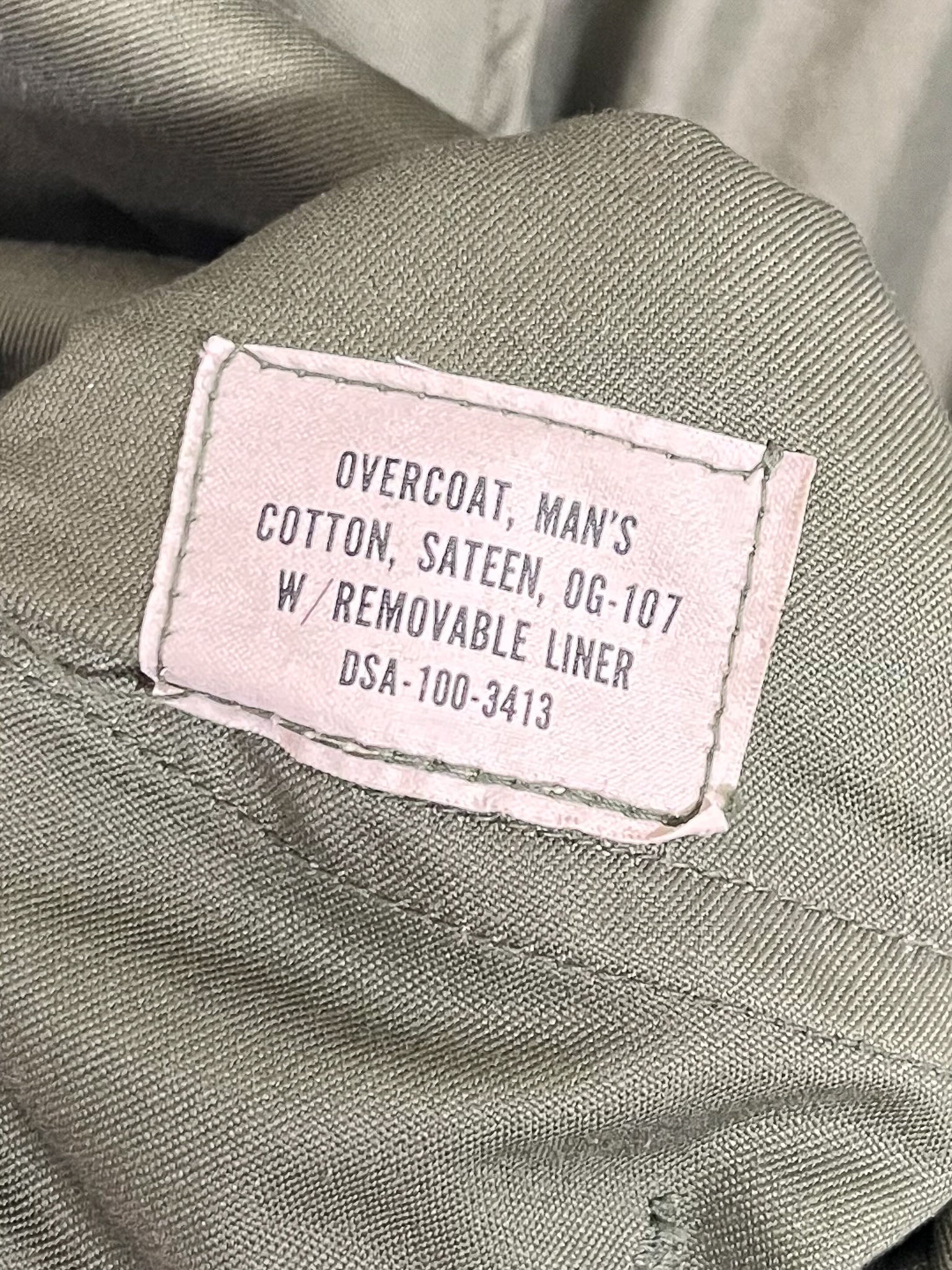 Repaired 1960s Khaki Green OG-107 Overcoat (M's US Med Long)