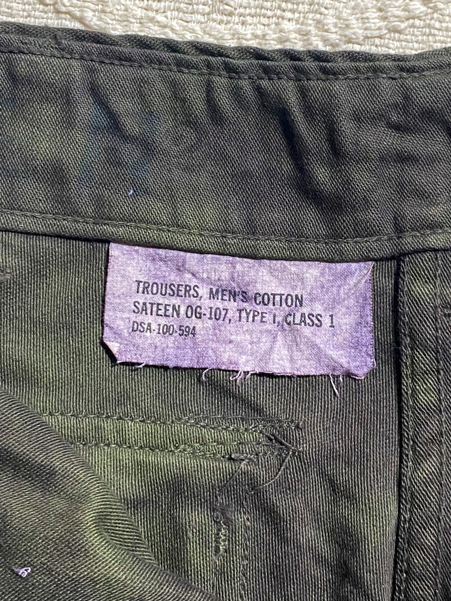 Overdyed 1960s Military Trousers (US 29x29)