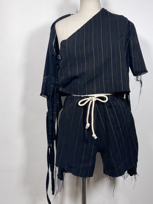 Cephalopod Silk Blend Striped Matching Set (F's US Small)